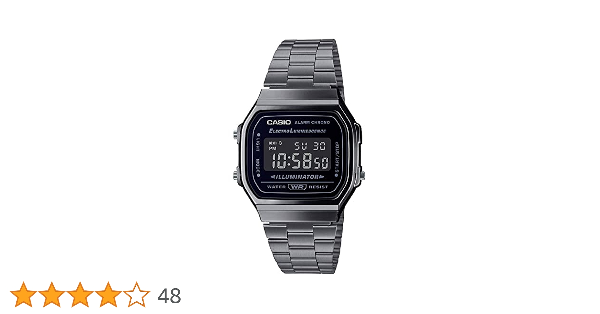 CASIO カシオ スタンダード A168WGG-1B A168WGG-1BVT | Vintage Silver and Black Metal Watch | CASIO